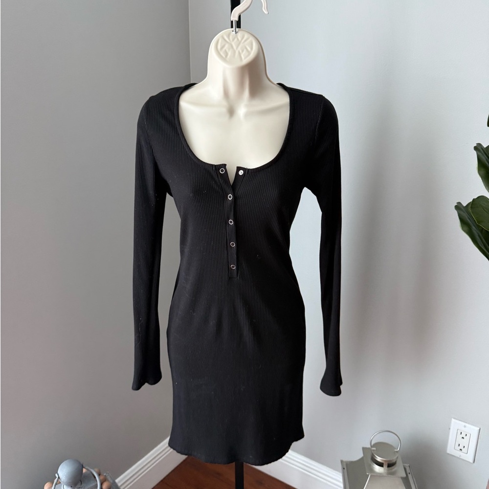 Lulu's Black Long Sleeve Dress